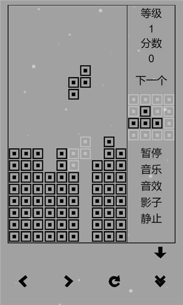 经典俄罗斯方块黑白版 v1.1 安卓版1