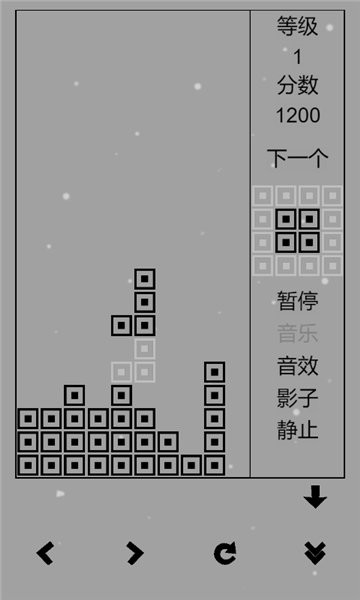经典俄罗斯方块黑白版 v1.1 安卓版0