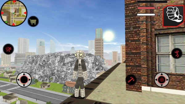 蜘蛛火柴人绳索英雄2打巨型火柴人手游