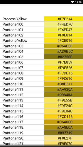 PANTONE色卡软件(Pocket Color Chart) v1.2 安卓版1