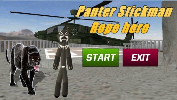 火柴人黑豹绳索英雄游戏