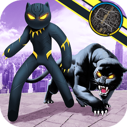 火柴人黑豹绳索英雄游戏下载