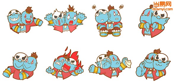 刀塔传奇蓝胖QQ表情包 0