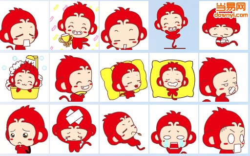 红猴子动态表情包 0